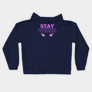 stay weird purple Kids Hoodie